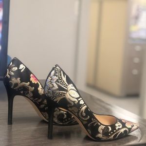 NEW Sam Edelman Embroidered black heels (NWOT)